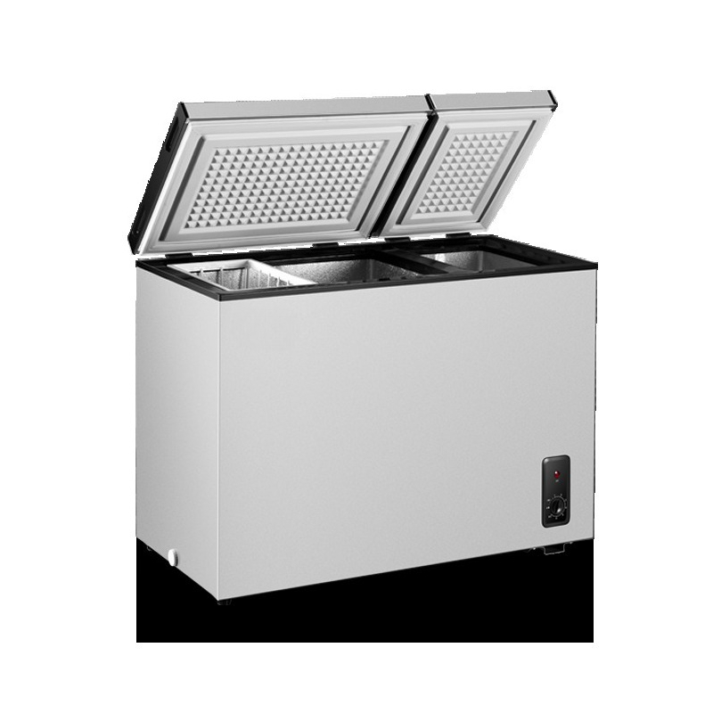 Commercial Chest Freezer - Double door freezer, household double temperature
