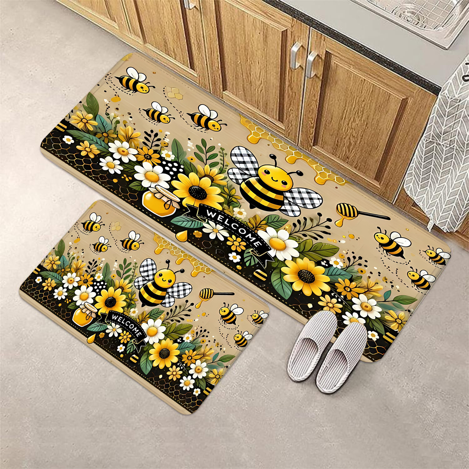 Commercial Kitchen Floor - Bee Flower Kitchen Long Carpet Restaurant