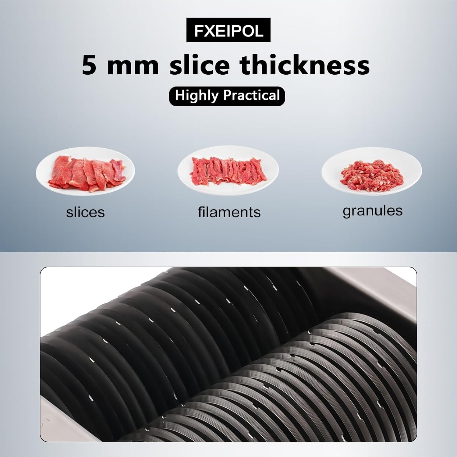 Meat Slicer Machine - Meat Cutter Blade Machine, 5MM Stainless