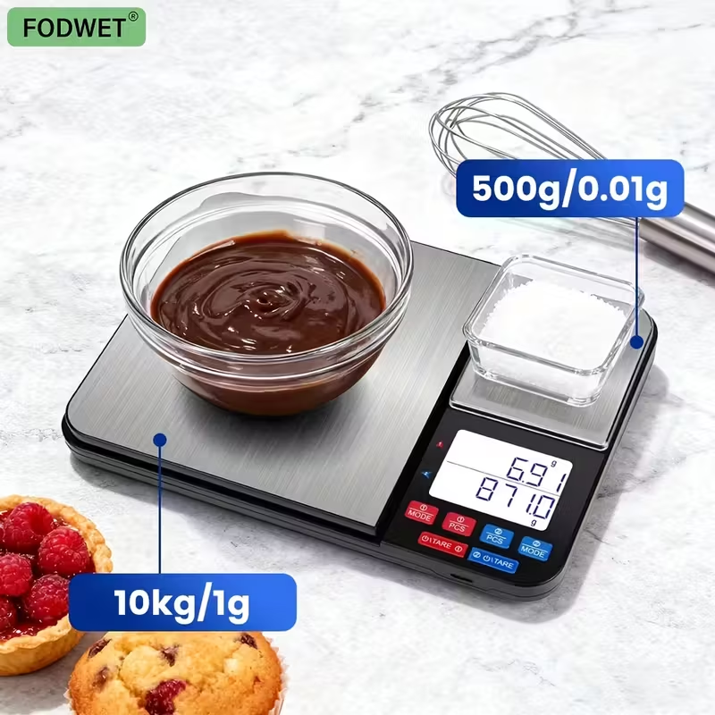Commercial Kitchen Requirements - Double-Pan Kitchen Scale 10Kg/1G | 500G/0.01G
