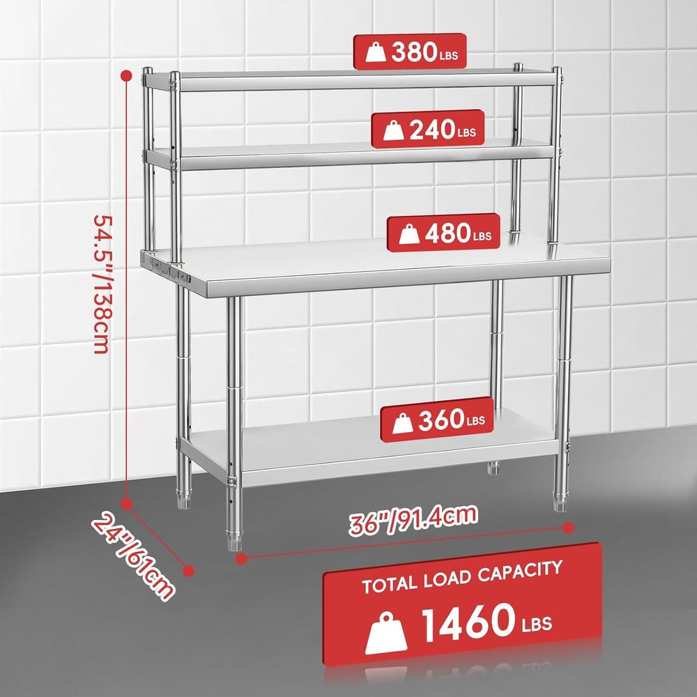 Commercial 36x24 Stainless Ste – Commercial Kitchen Prep Table With Storage recenzja i cena