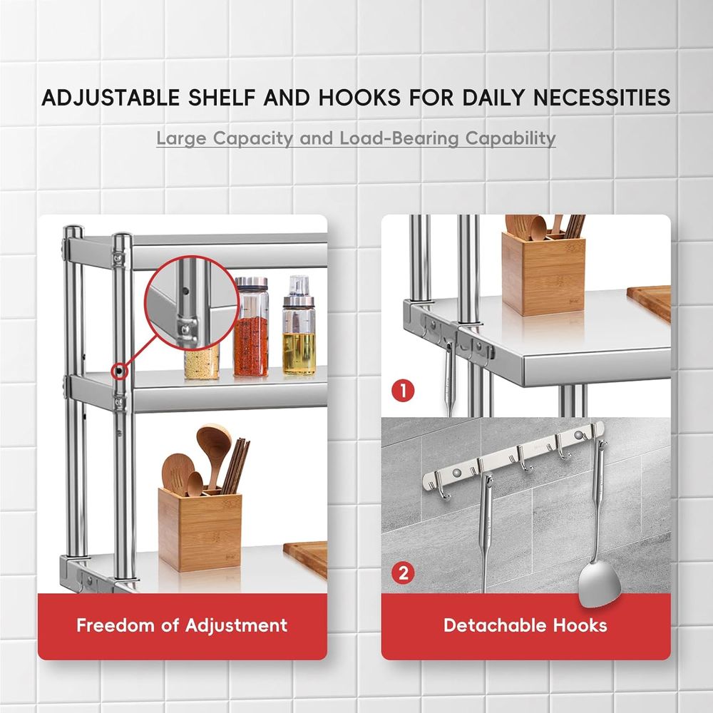 Commercial 36x24 Stainless Ste – Commercial Kitchen Prep Table With Storage recenzja i cena