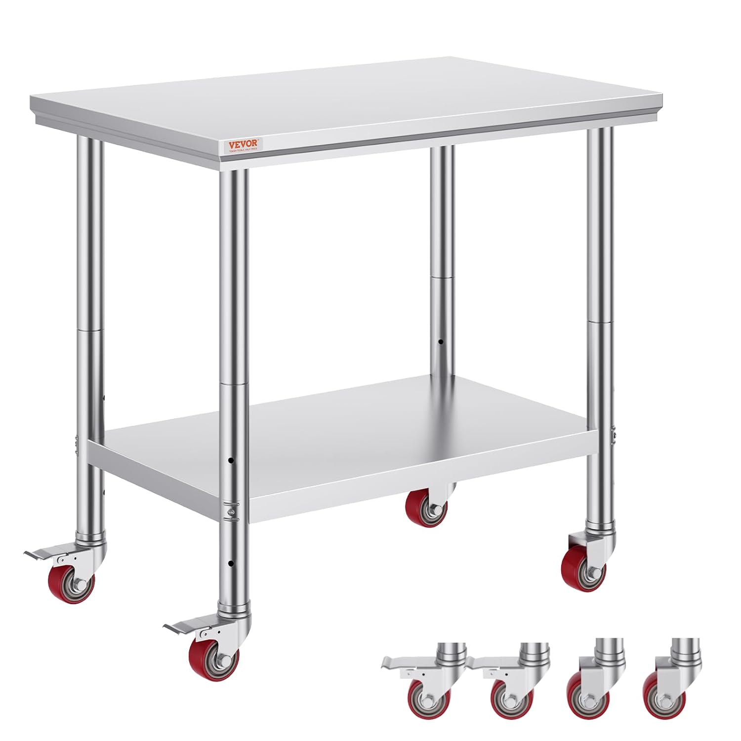 Stainless Steel Work Table 36x – Commercial Kitchen Prep Table With Storage recenzja i cena
