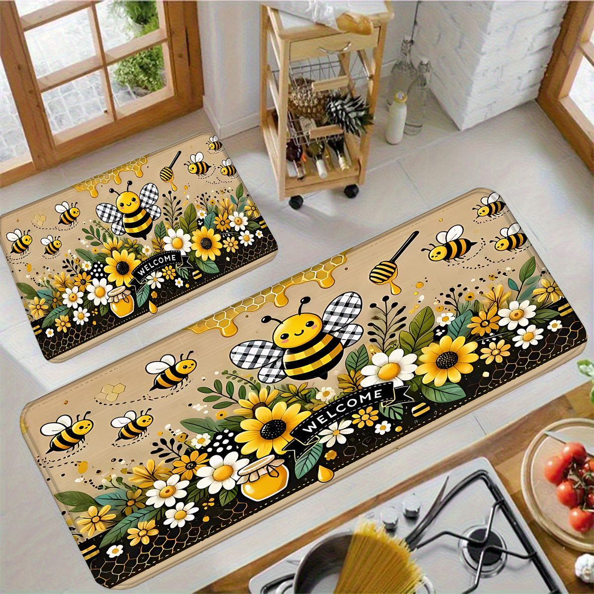 Bee Flower Kitchen Long Carpet – Commercial Kitchen Floor recenzja i cena