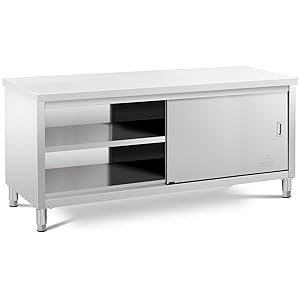Stainless Steel Workbench Heav – Commercial Kitchen Prep Table With Storage recenzja i cena