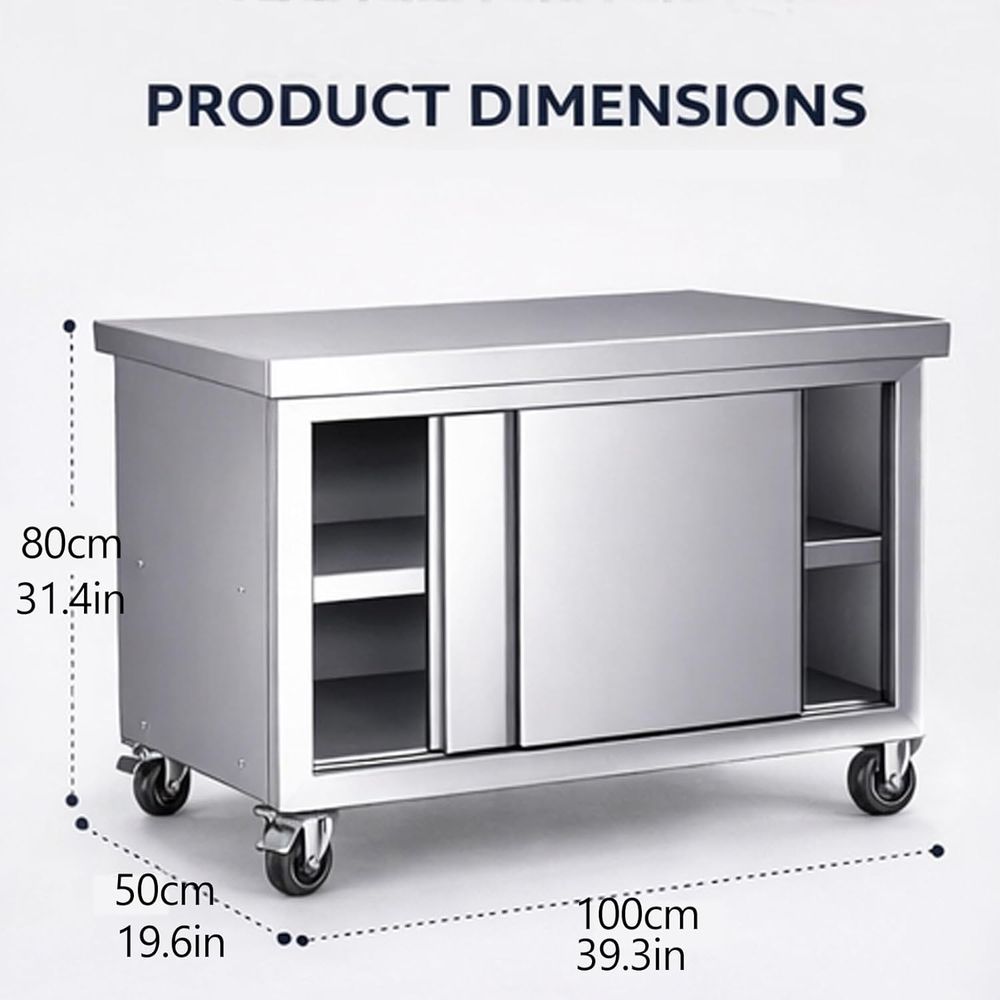 Heavy-Duty Stainless Steel Wor – Commercial Kitchen Prep Table With Storage recenzja i cena