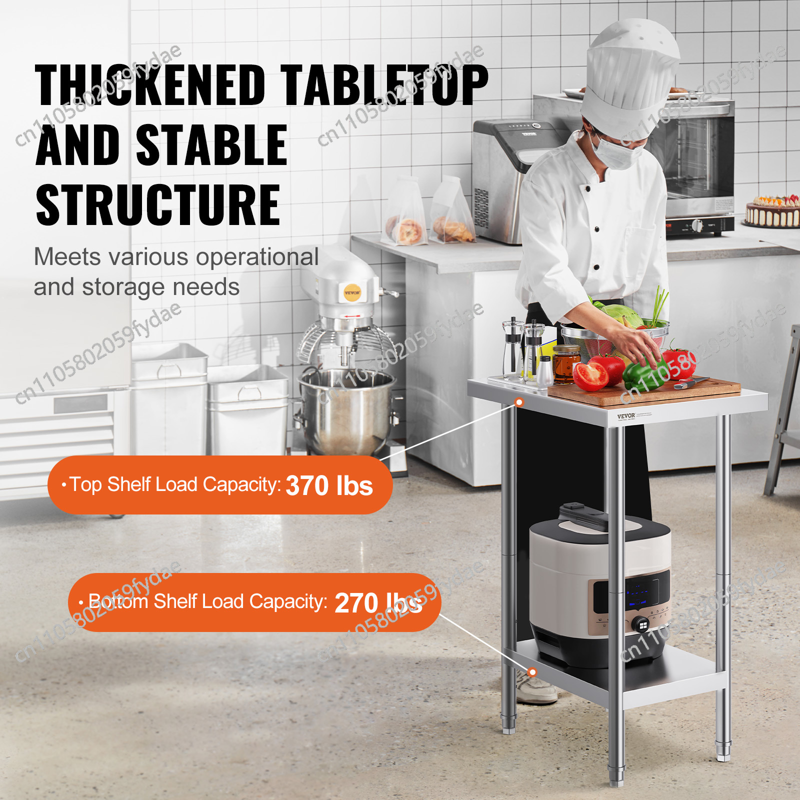 For Stainless Steel Prep Table – Commercial Kitchen Prep Table With Storage recenzja i cena