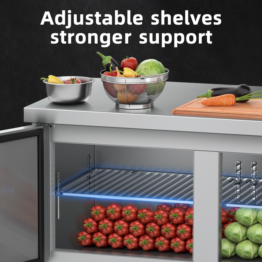 Refrigerator YINZHENG 1.5m Com – Commercial Kitchen Prep Table With Storage recenzja i cena