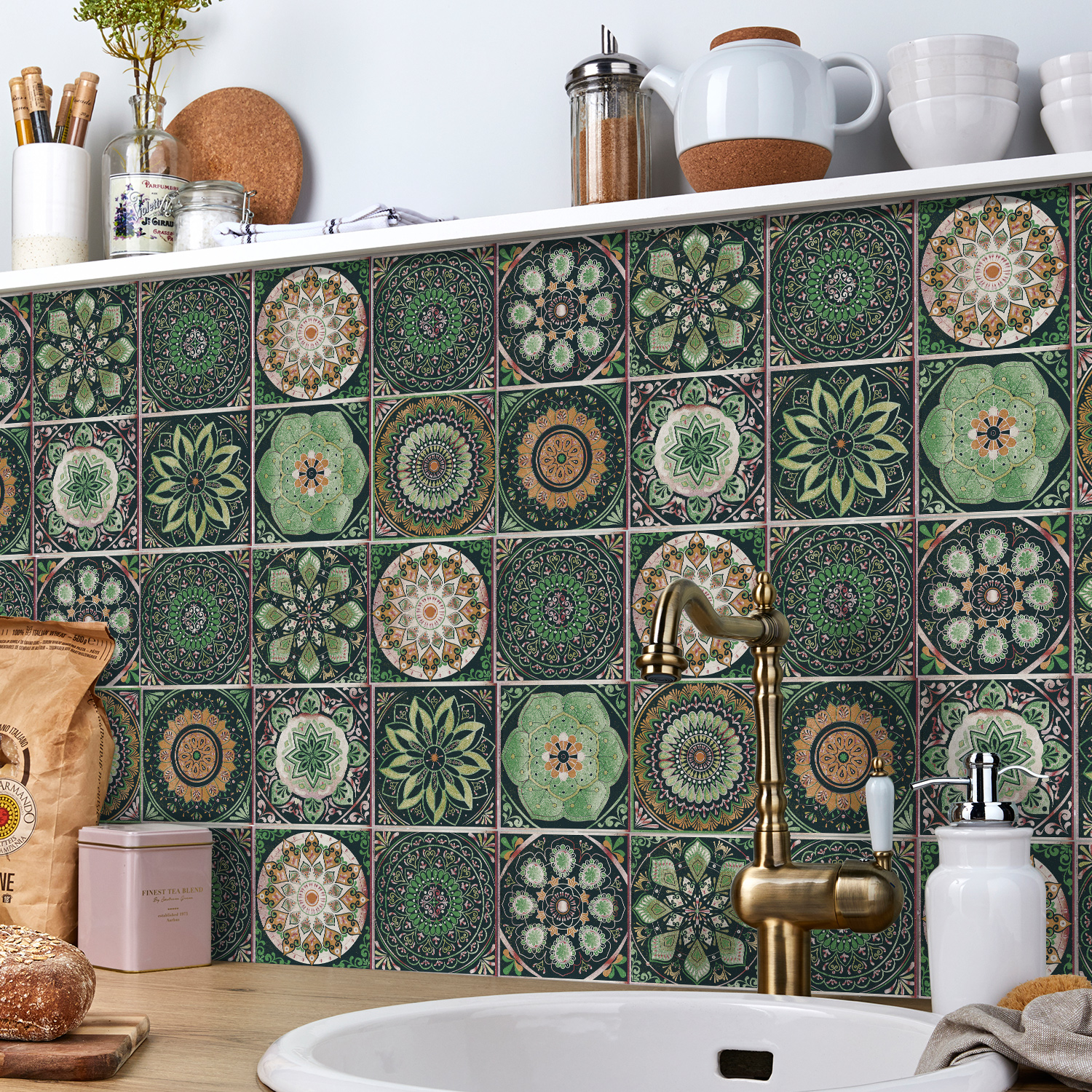 24 pieces of Mandala Retro Pat – Commercial Kitchen Wall recenzja i cena
