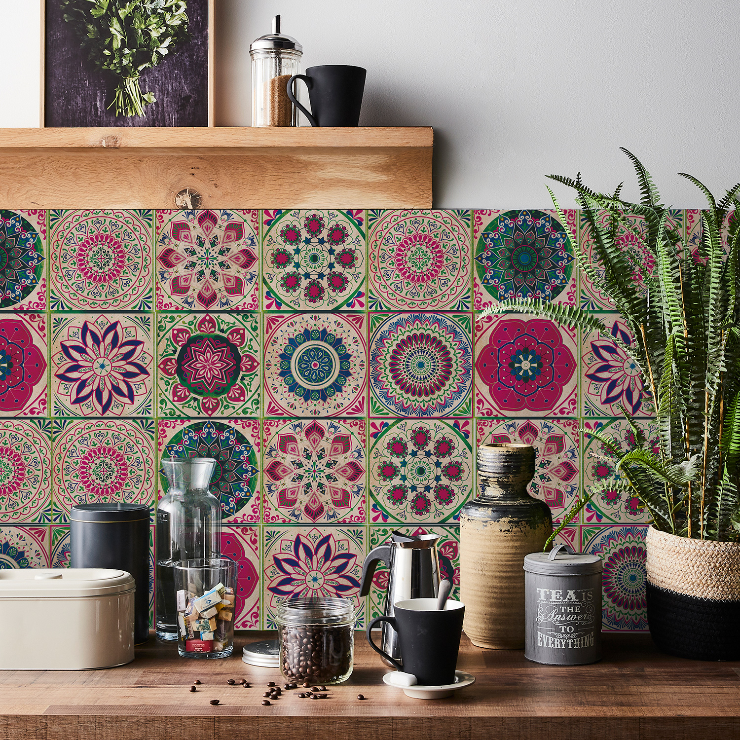 24 pieces of Mandala Retro Pat – Commercial Kitchen Wall recenzja i cena