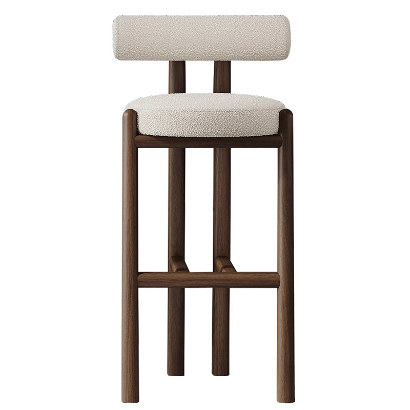 Modern Wood Backrest Bar Chair – Commercial Kitchen Interior recenzja i cena