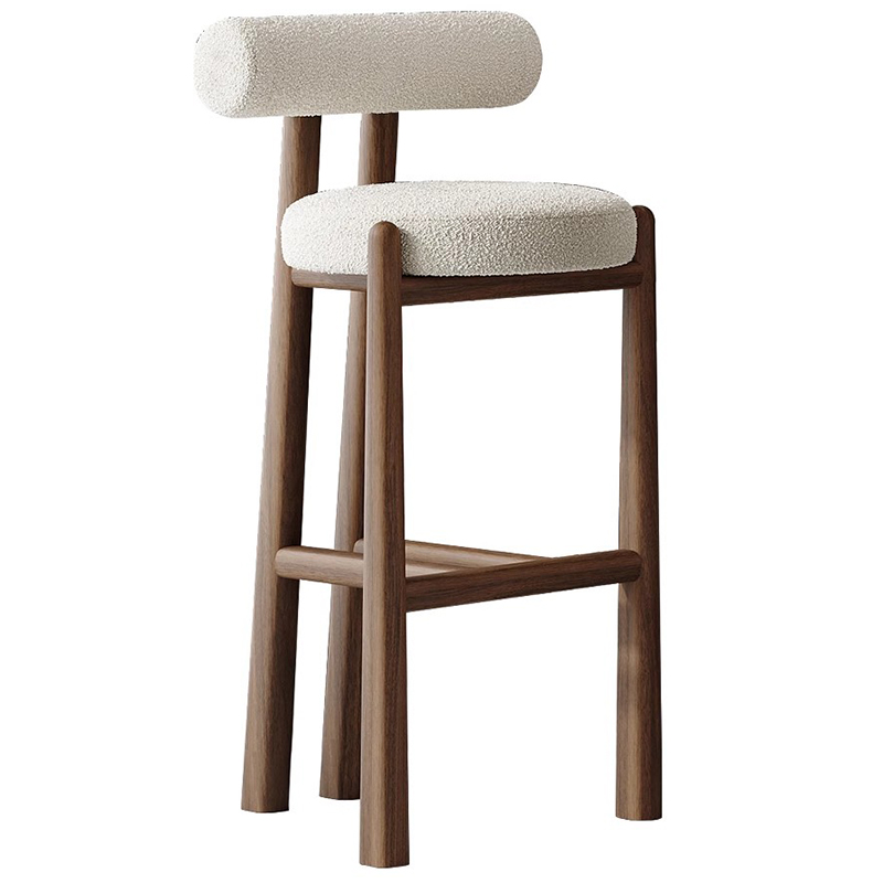 Modern Wood Backrest Bar Chair – Commercial Kitchen Interior recenzja i cena