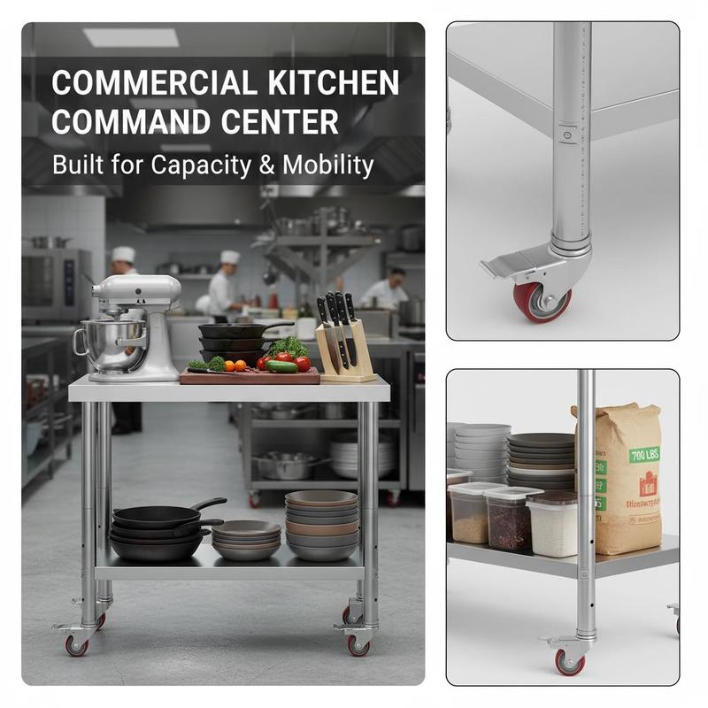 Food Preparation Bench 30 x 12 – Commercial Kitchen Bench recenzja i cena