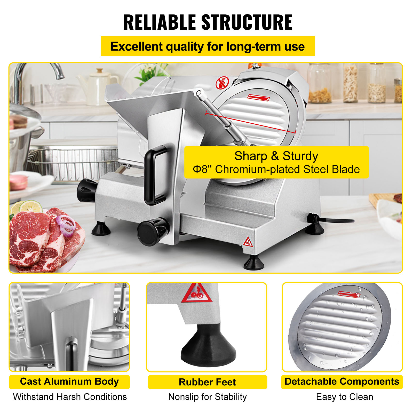 SucceBuy Meat Slicer 8/10inch  – Meat Slicer Machine recenzja i cena