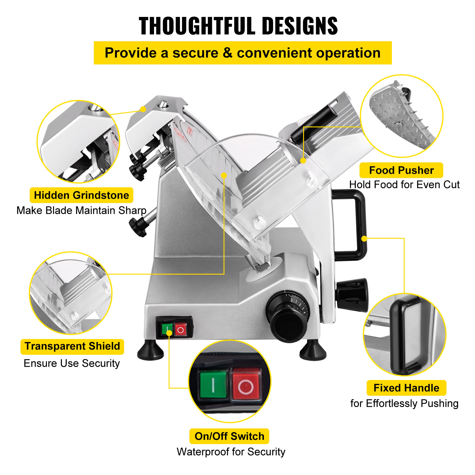 SucceBuy Meat Slicer 8/10inch  – Meat Slicer Machine recenzja i cena