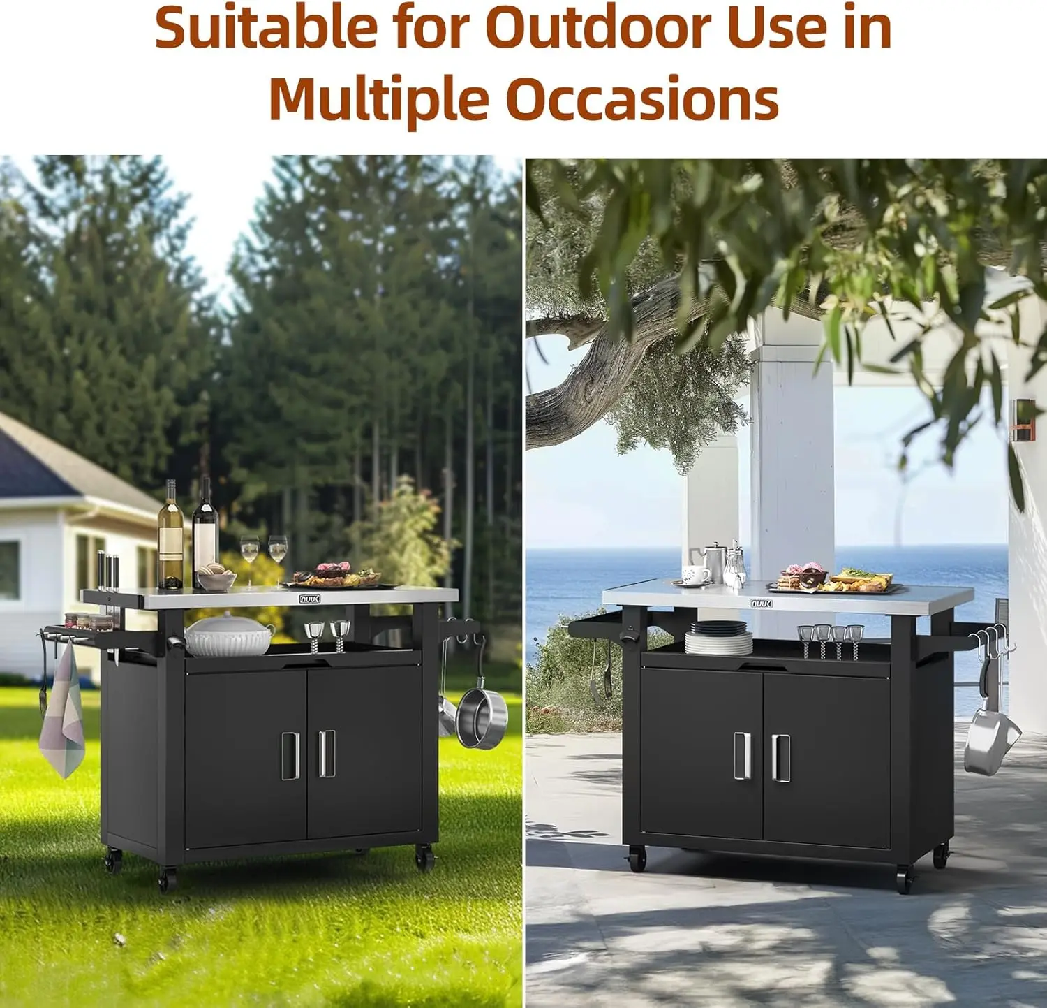 Outdoor Grill Cart with Storag – Commercial Kitchen Prep Table With Storage recenzja i cena