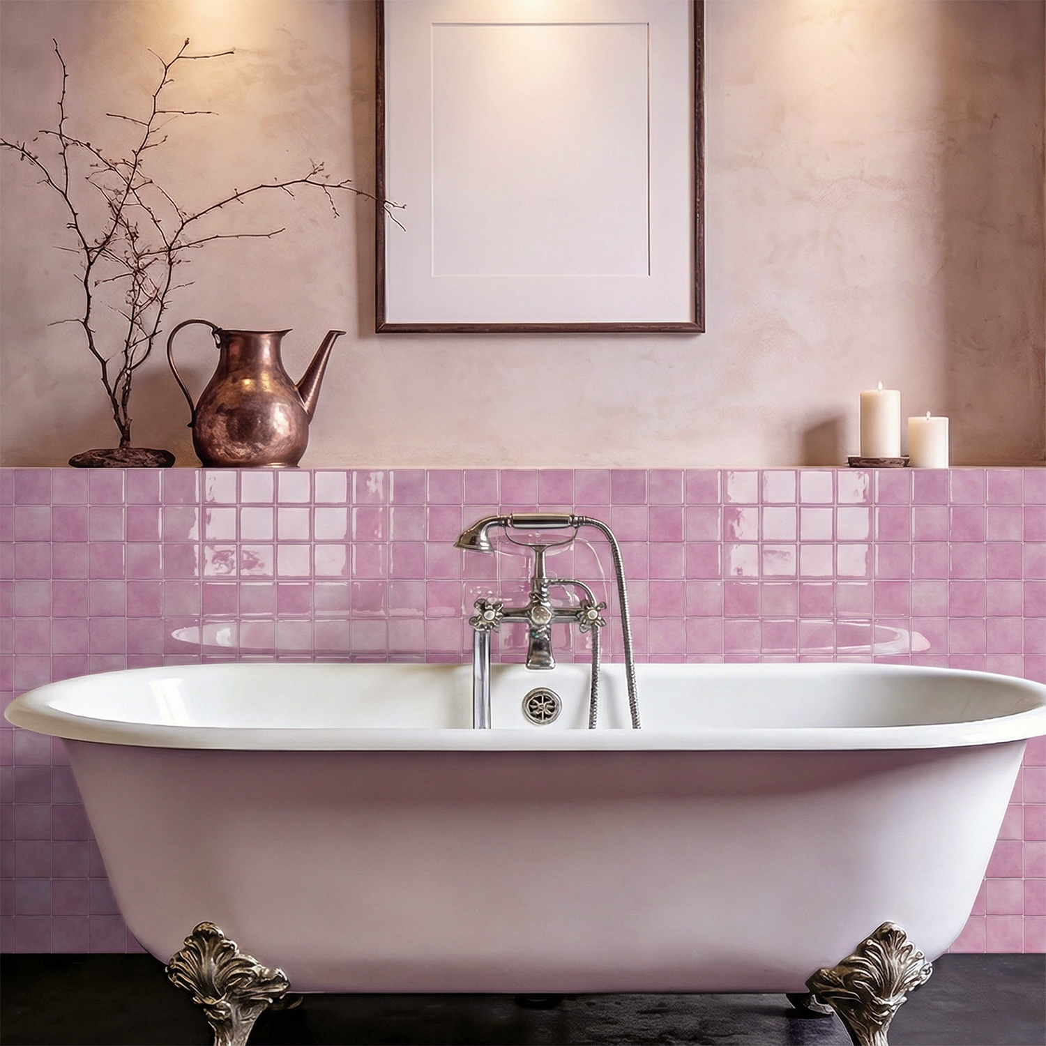 3D Epoxy Pink Tile Wall Sticke – Commercial Kitchen Wall recenzja i cena