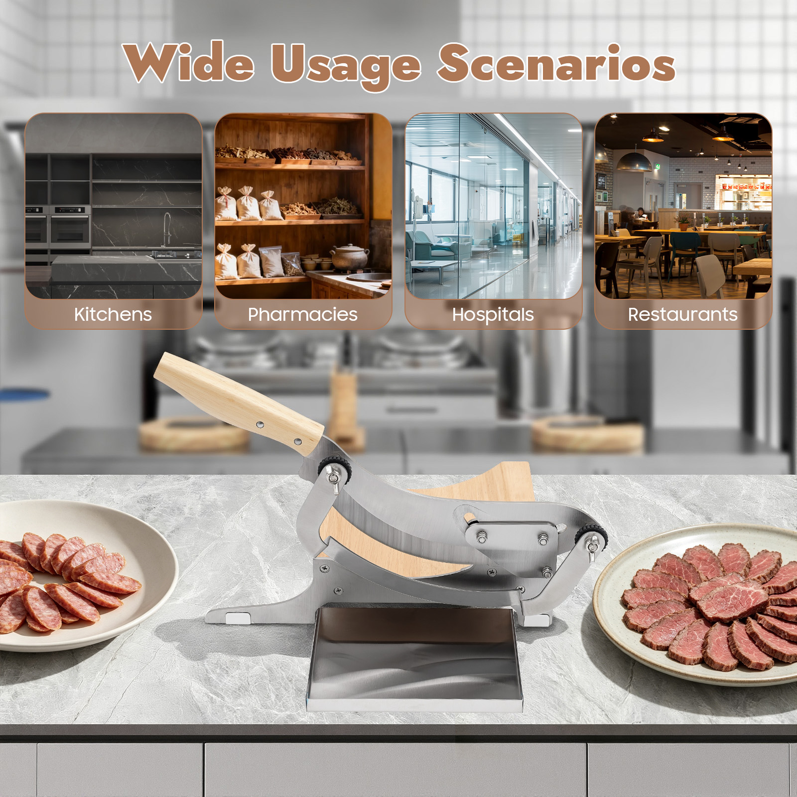 Stainless Steel Manual Meat &  – Meat Slicer Machine recenzja i cena