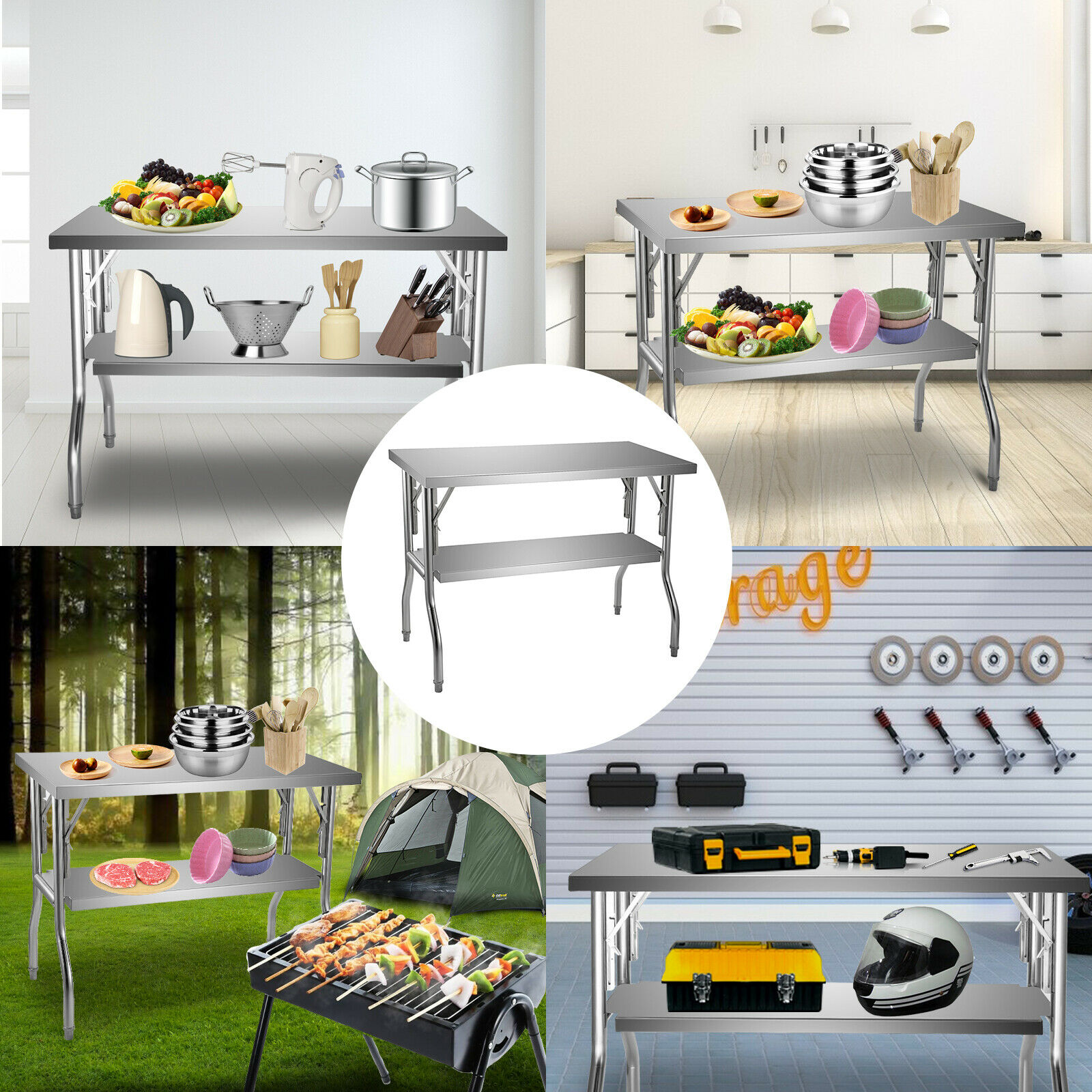 Single/Double-Shelf Profession – Commercial Kitchen Prep Table With Storage recenzja i cena