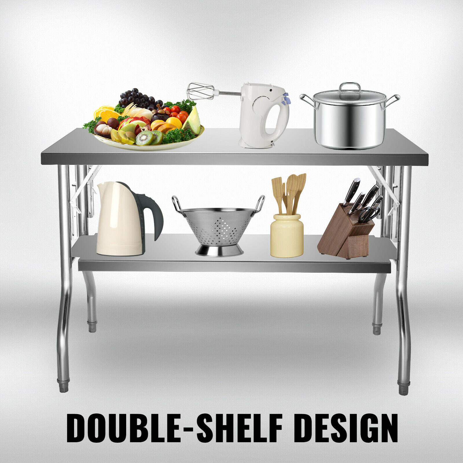 Single/Double-Shelf Profession – Commercial Kitchen Prep Table With Storage recenzja i cena