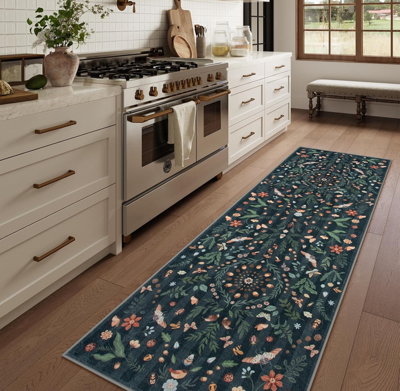 Elegant Dark Base Floral Long  – Commercial Kitchen Floor recenzja i cena