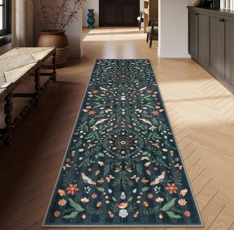 Elegant Dark Base Floral Long  – Commercial Kitchen Floor recenzja i cena