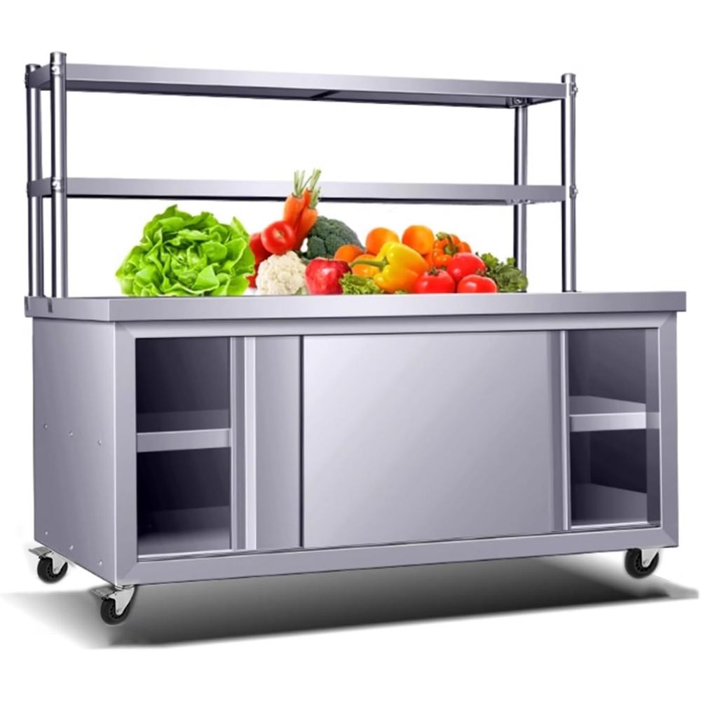 Commercial Heavy-Duty Stainles – Commercial Kitchen Prep Table With Storage recenzja i cena