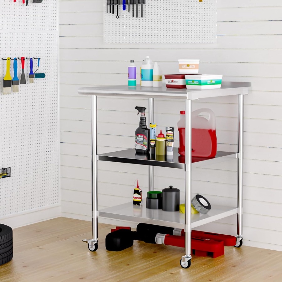 Stainless Steel Undershelf for – Commercial Kitchen Prep Table With Storage recenzja i cena