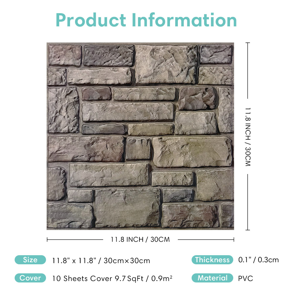 10pcs 3D Faux Stone Peel and S – Commercial Kitchen Wall recenzja i cena