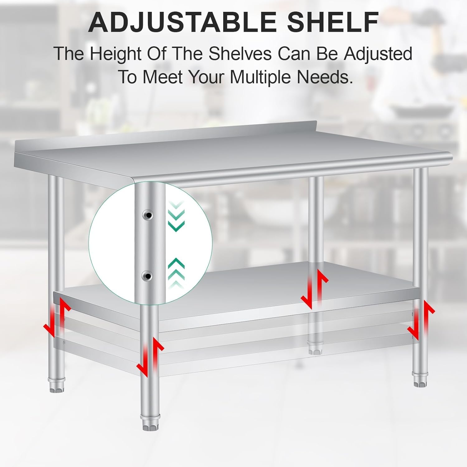 60”X 24”Stainless Steel Work T – Commercial Kitchen Prep Table With Storage recenzja i cena