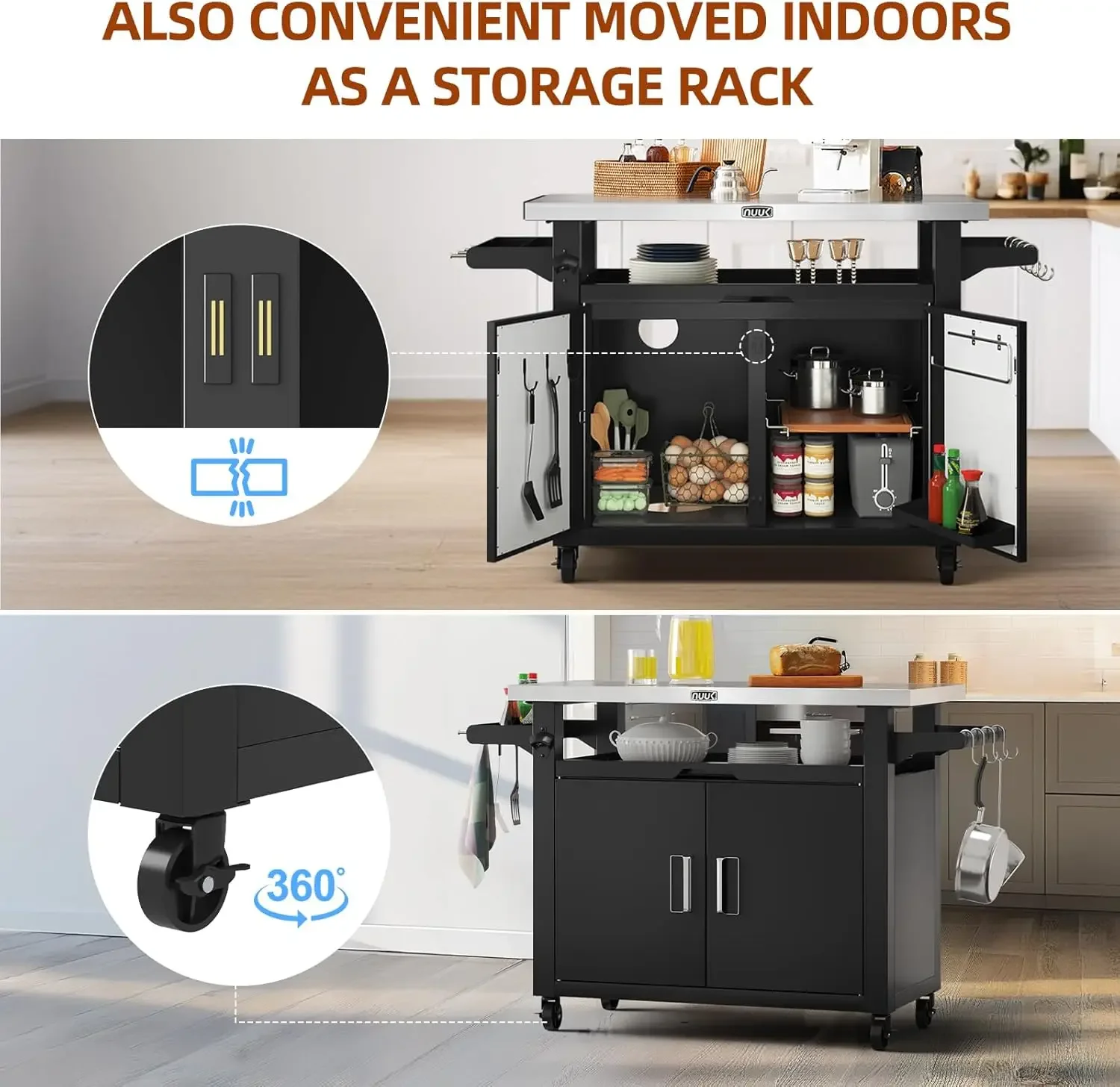 Outdoor Grill Cart with Storag – Commercial Kitchen Prep Table With Storage recenzja i cena