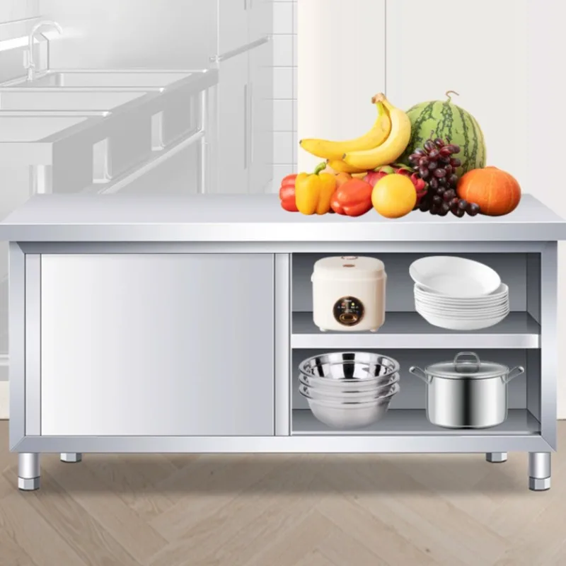 Bar Cart Stainless Steel Kitch – Commercial Kitchen Prep Table With Storage recenzja i cena